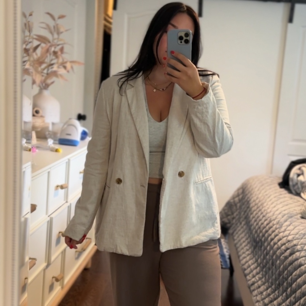 Banana Republic Women's Linen Beige Blazer